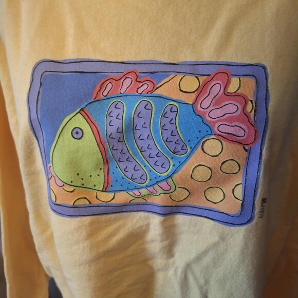 Fresh Produce Long Sleeved T-Shirt w/Tropical Fish - Picture 2 of 7